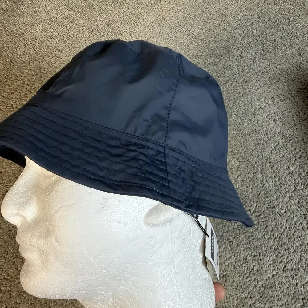 Hummel Hat Bucket Boys One Size Blue Water Resistant Taffeta Logo Activewear